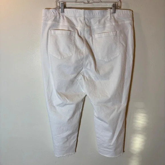 J. Jill White High Rise Straight Leg Crop Jeans Size 20R - Picture 5 of 8